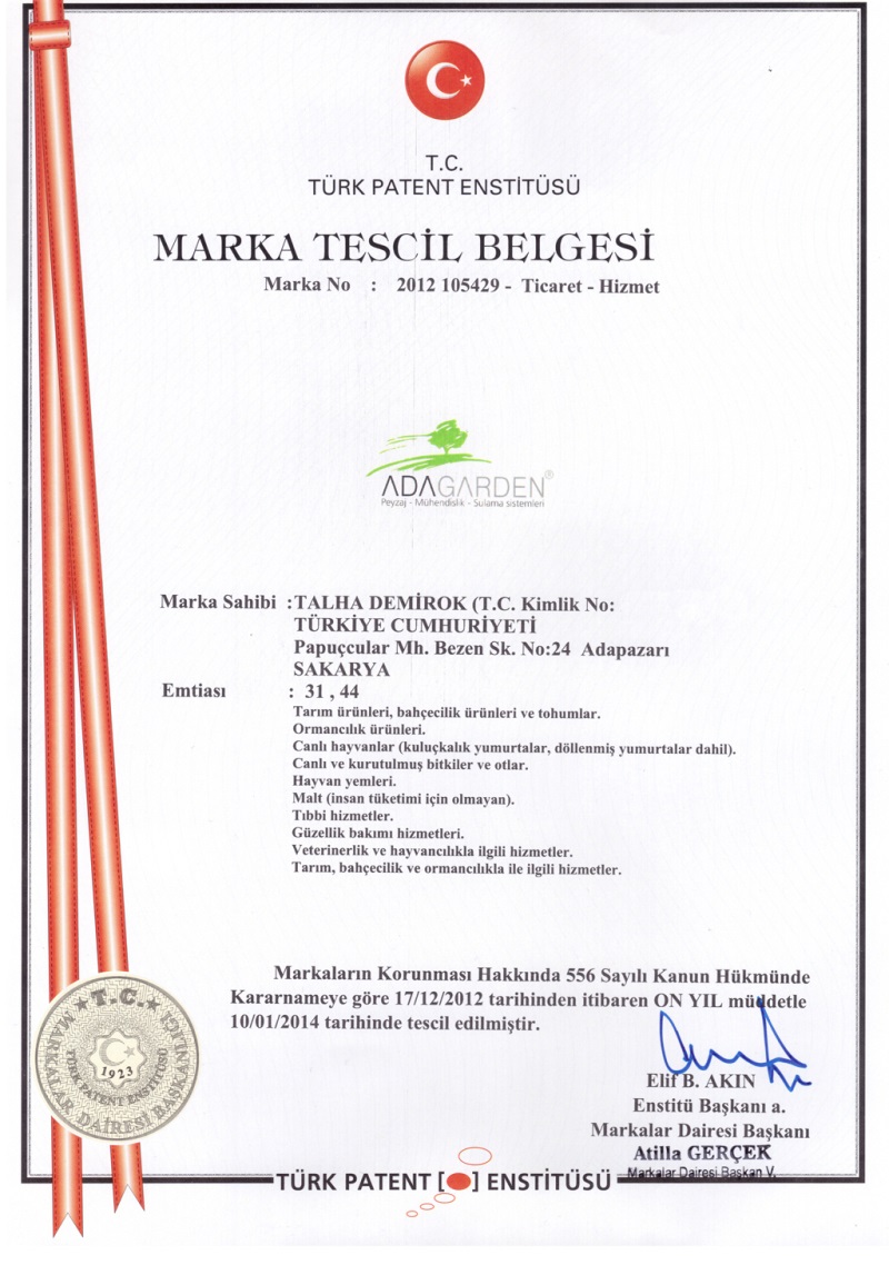 MARKA TESCİL BELGESİ